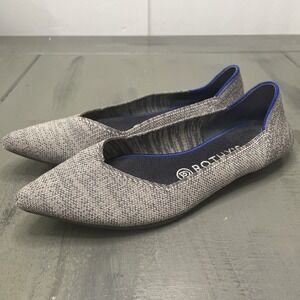 Rothy's The Point Size 8 Women's Cloud Grey Birdseye Knit Slip On Flat Shoes
